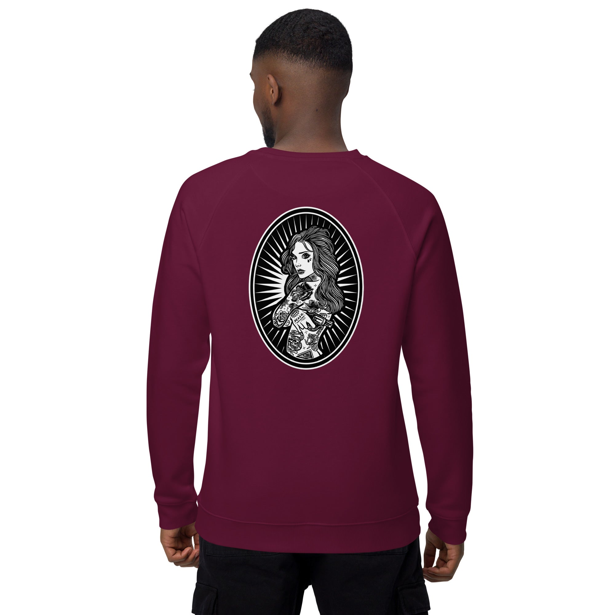 Unisex organic raglan sweatshirt