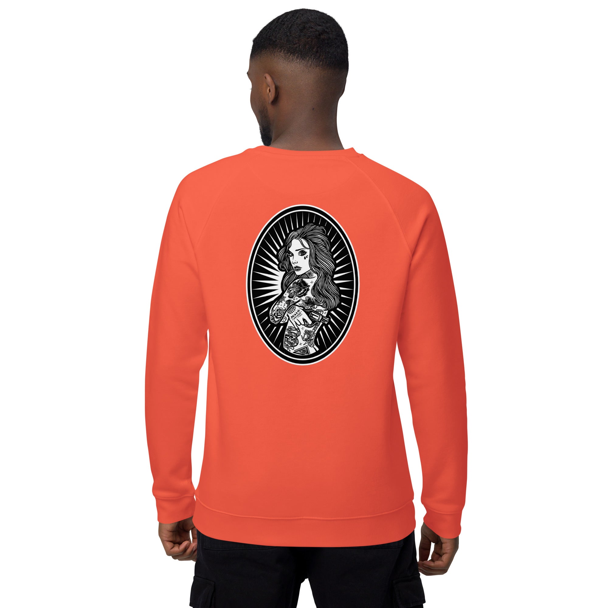 Unisex organic raglan sweatshirt