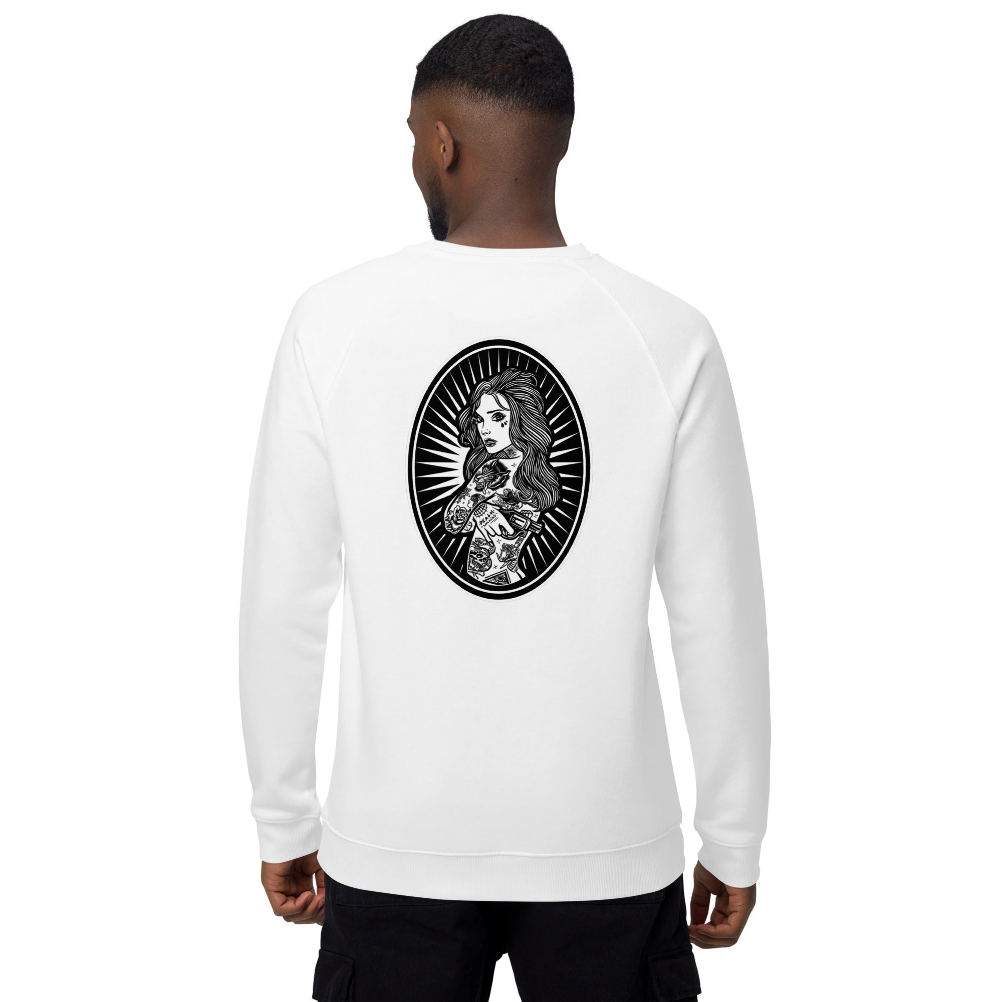 Unisex organic raglan sweatshirt